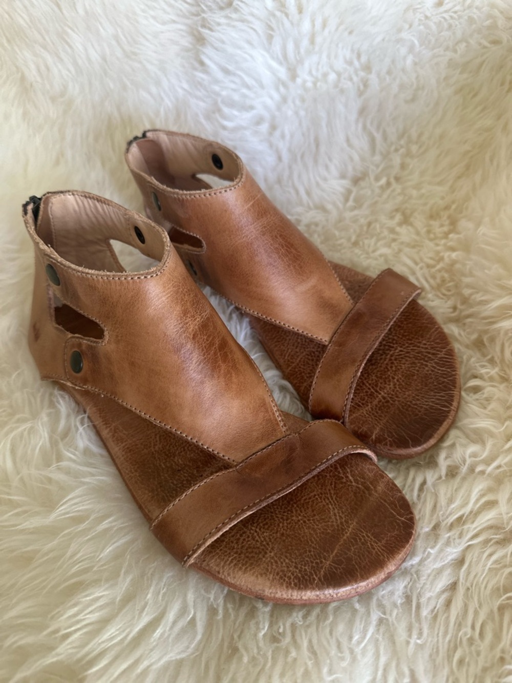 BED|STU Soto Leather Tan Rustic Gladiator Sandal - Picture 2 of 16